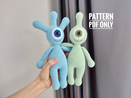 Alien Child Amigurumi Pattern, Crochet toys patern, pattern amigirumi