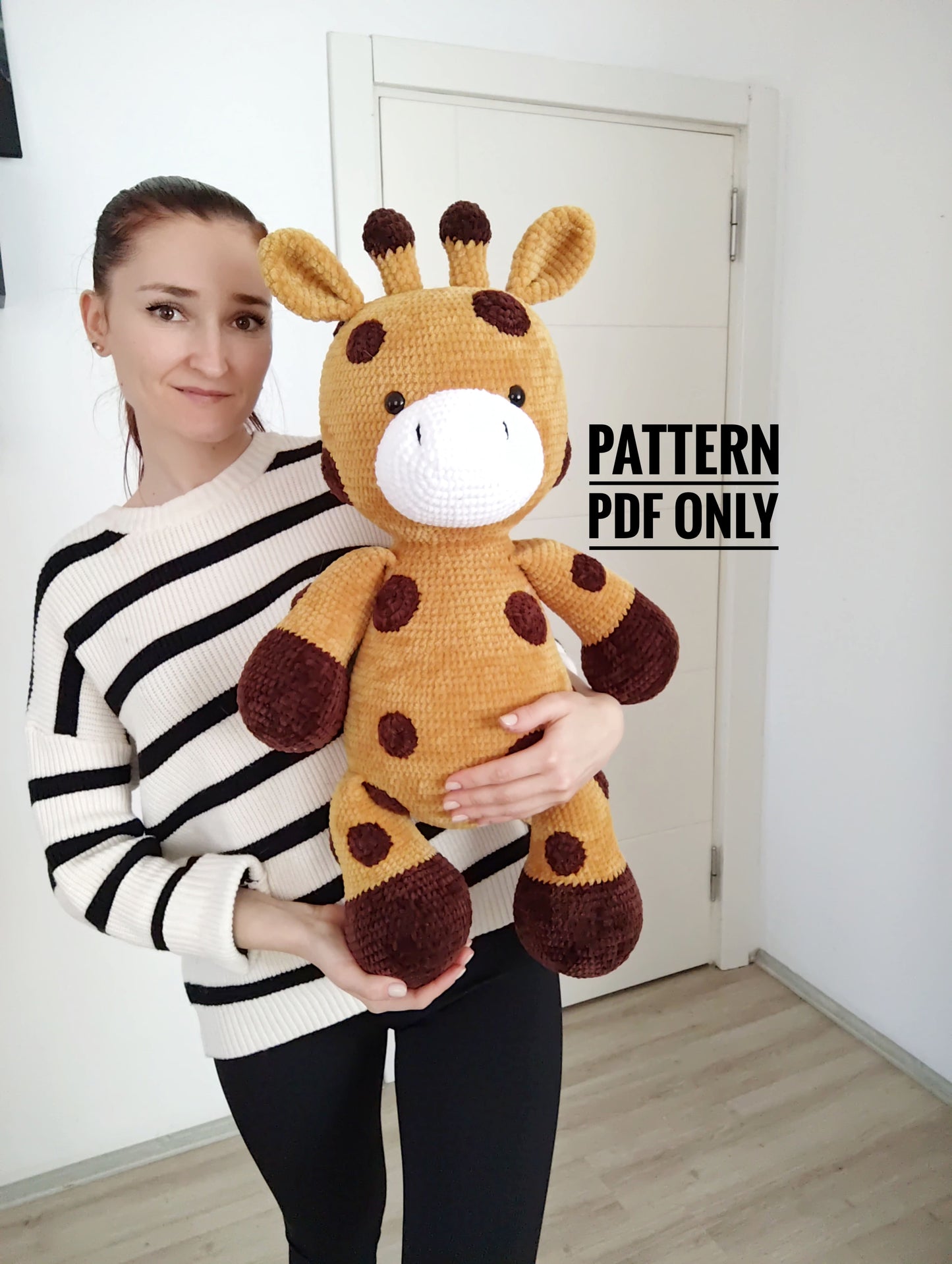 PDF plush big Giraffe Crochet Pattern, Geoff the big Giraffe Crochet Pattern, big Giraffe Amigurumi Pattern (English)