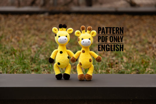 PDF plush Giraffe Crochet Pattern, Geoff the Giraffe Crochet Pattern, Giraffe Amigurumi Pattern (English)