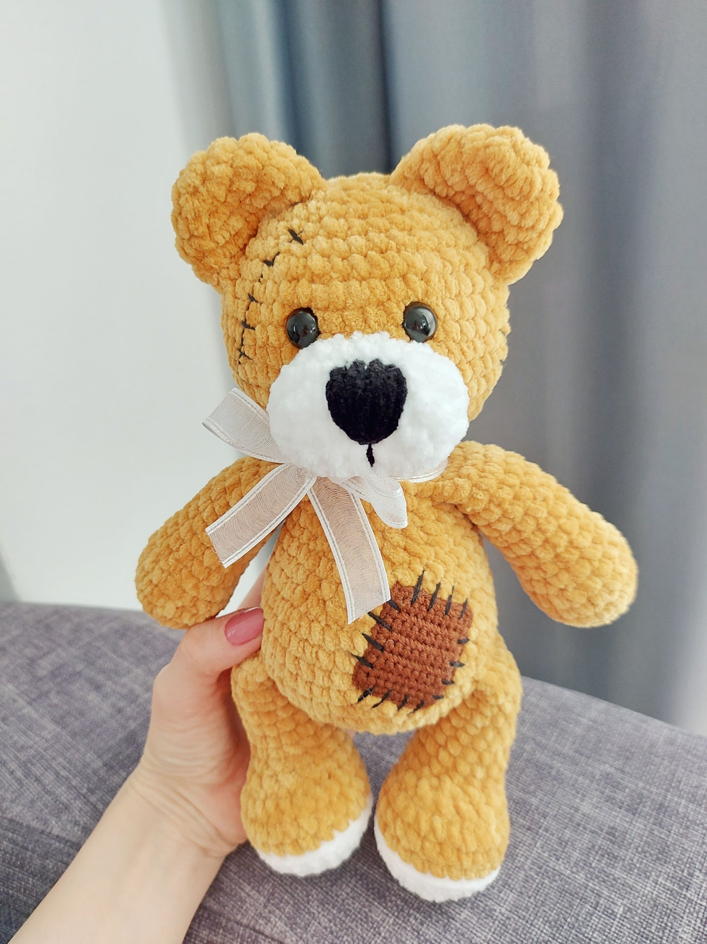 Crochet bear teddy pattern, bear gift pattern, Stuffed teddy bear pattern, Custom plush, Personalized gift, Baby keepsake, bear decor