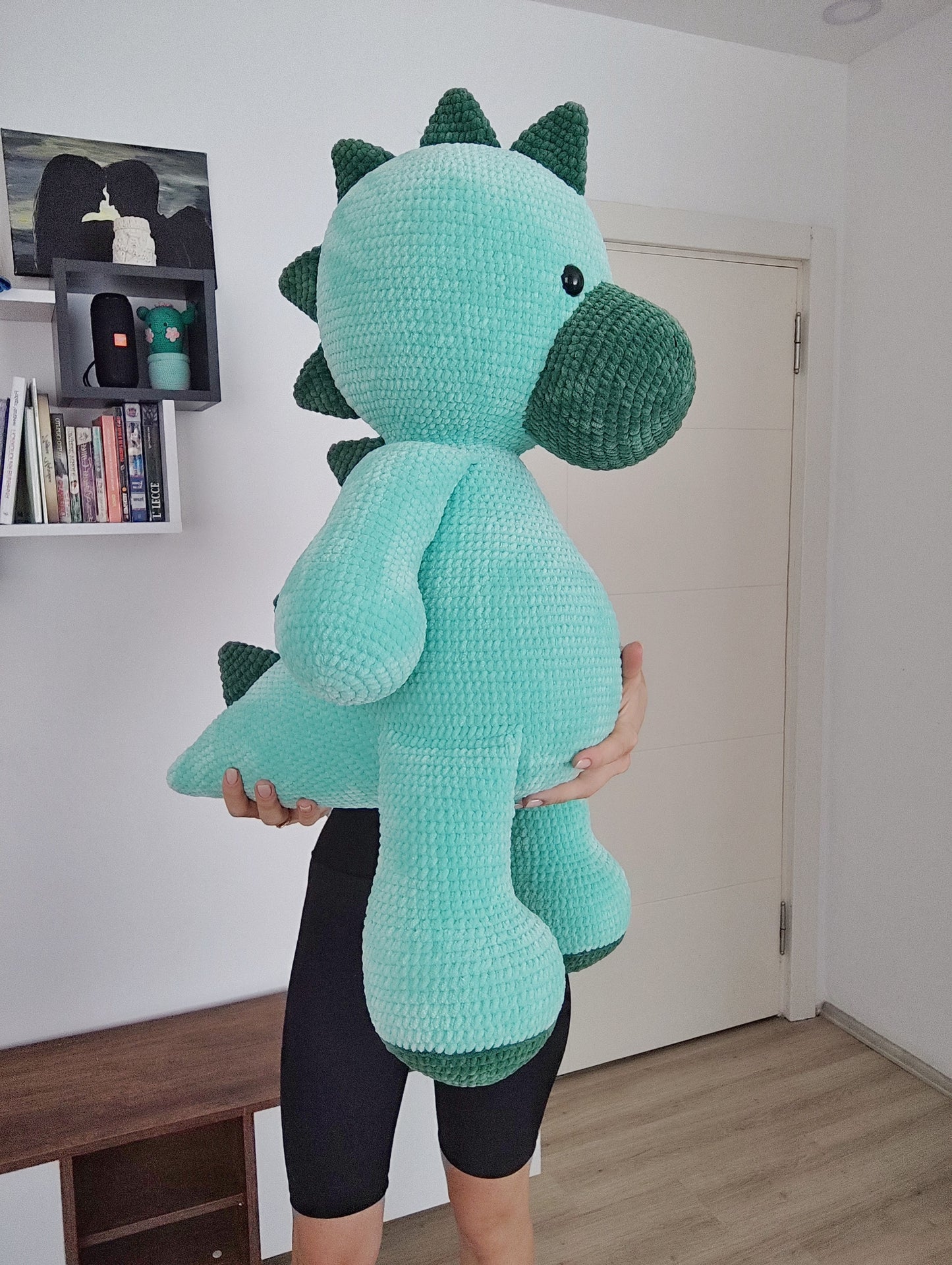 PDF plush big dinosaur Crochet Pattern, big dinosaur Crochet Pattern, big dinosaur Amigurumi Pattern (English)