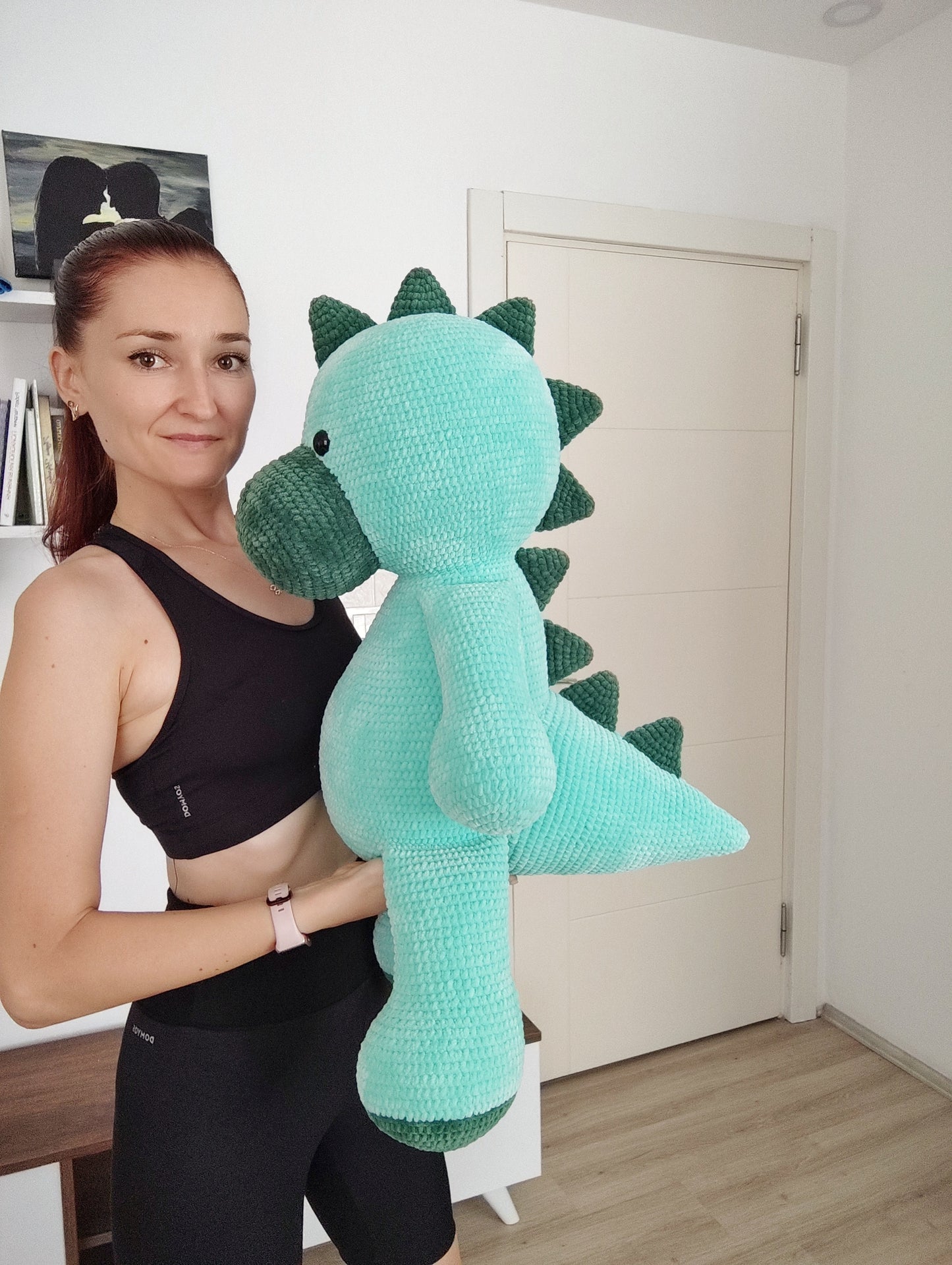 PDF plush big dinosaur Crochet Pattern, big dinosaur Crochet Pattern, big dinosaur Amigurumi Pattern (English)