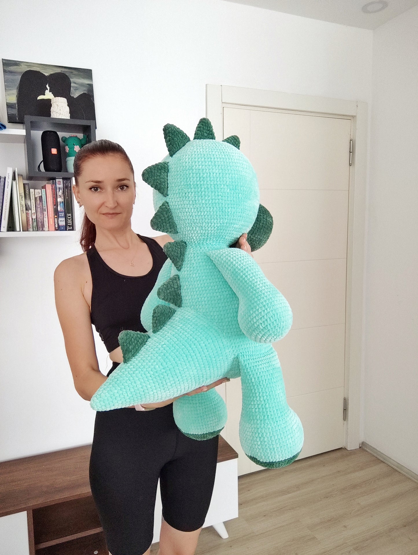 PDF plush big dinosaur Crochet Pattern, big dinosaur Crochet Pattern, big dinosaur Amigurumi Pattern (English)