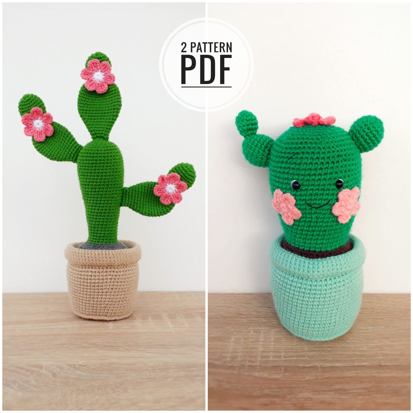 Cactus PDF Pattern, home decor toys pattern, amigurumi pattern, crochet cactus home decor