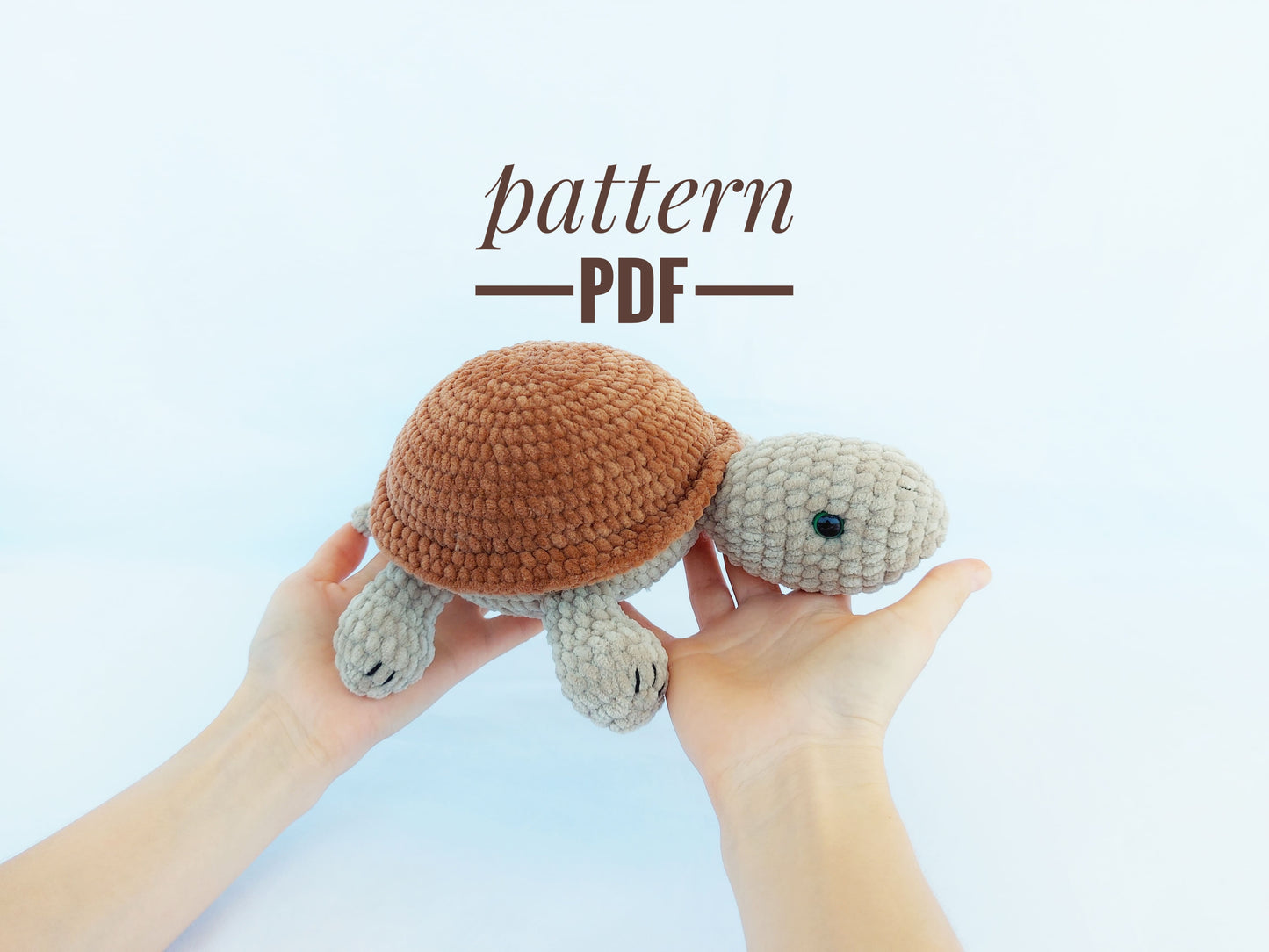 Crochet turtle PATTERN pdf toy, sea turtle by Krawka, turtle gift, tortoise, sea creature, cute turtle