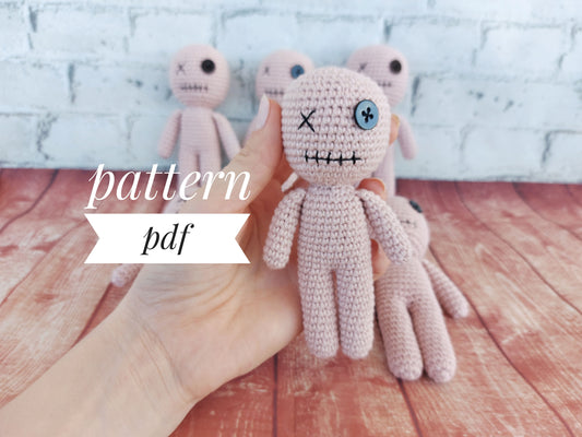 Voodoo halloween pattern, No Sew Voodoo Doll Crochet Pattern, Voo Doo Doll Amigurumi Pattern