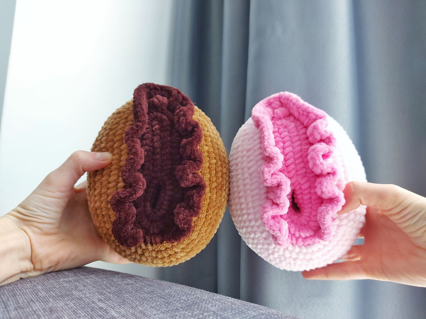 Crochet plushie penis and vulva pattern, crochet vagina pattern, Amigurumi pattern pdf, penis Pdf photo tutorial, Funny mature gift for her