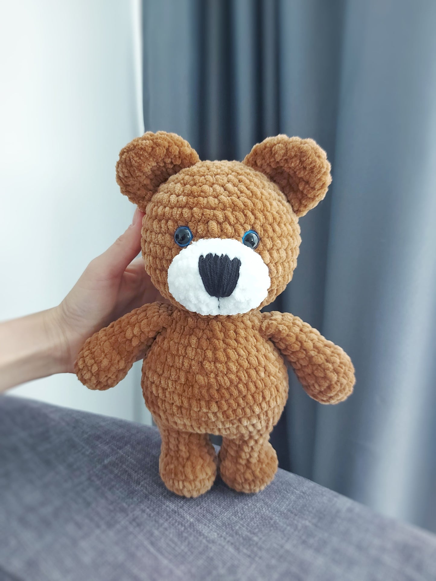 crochet plushie teddy bear pattern, CROCHET PDF PATTERN (English)
