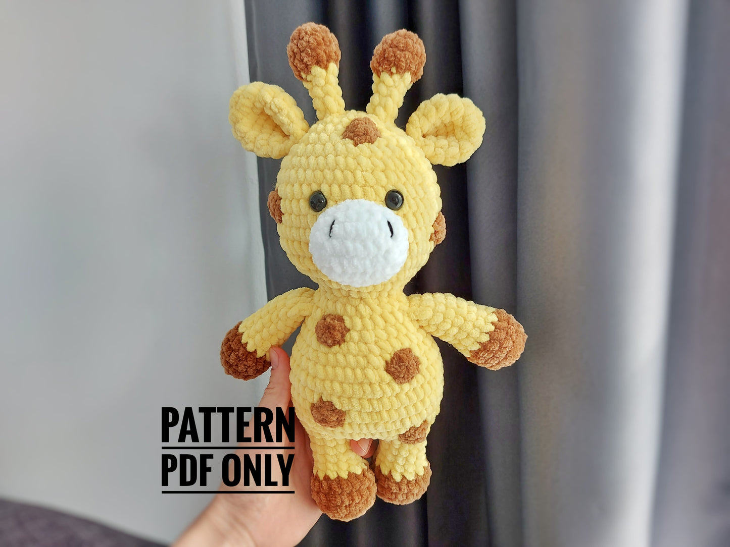 PDF plush Giraffe Crochet Pattern, Geoff the Giraffe Crochet Pattern, Giraffe Amigurumi Pattern (English)