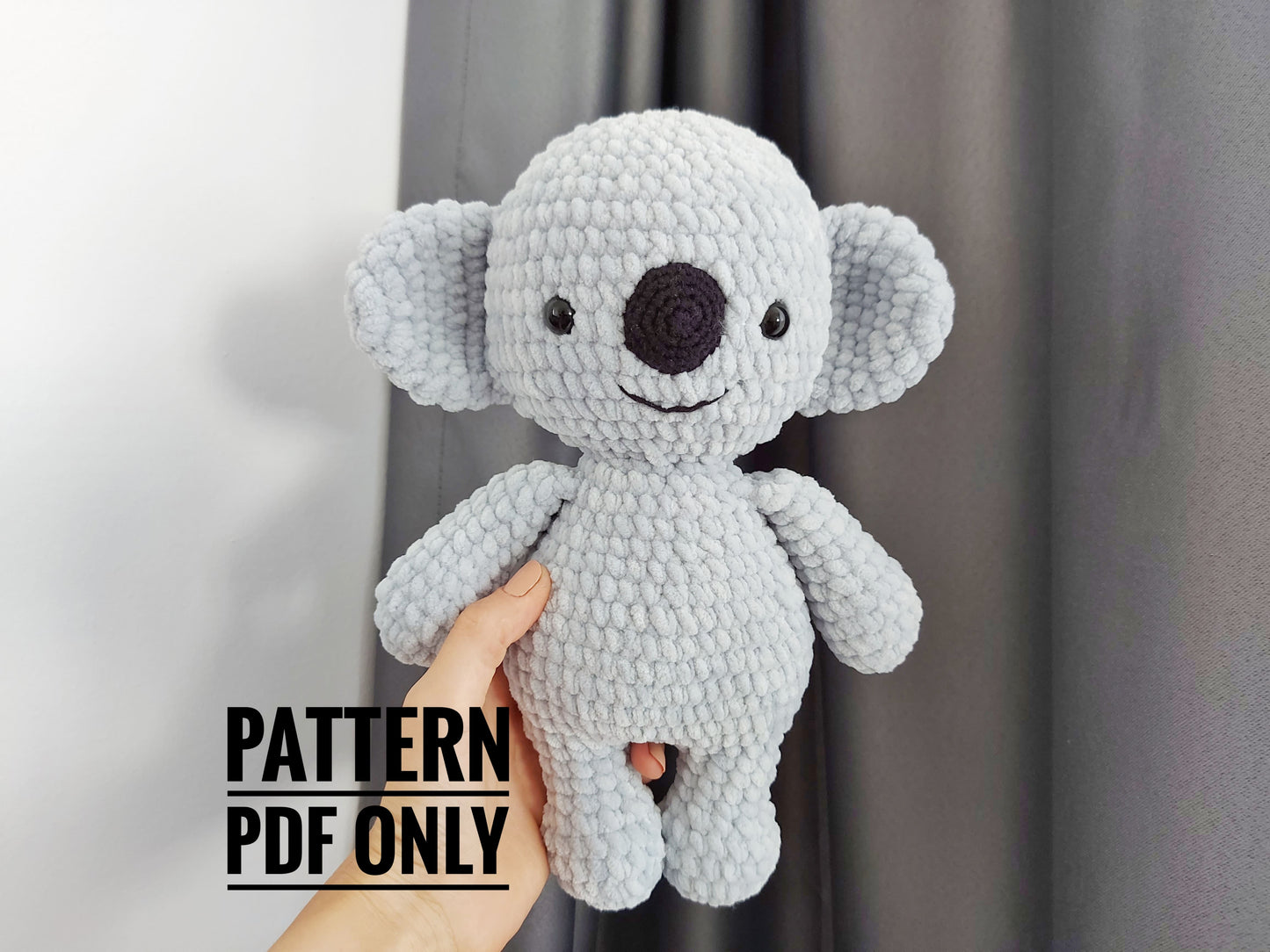 Plushie toy koala crochet pattern, koala pattern, Crochet toy, Stuffed koala, Safari birthday, Jungle Zoo