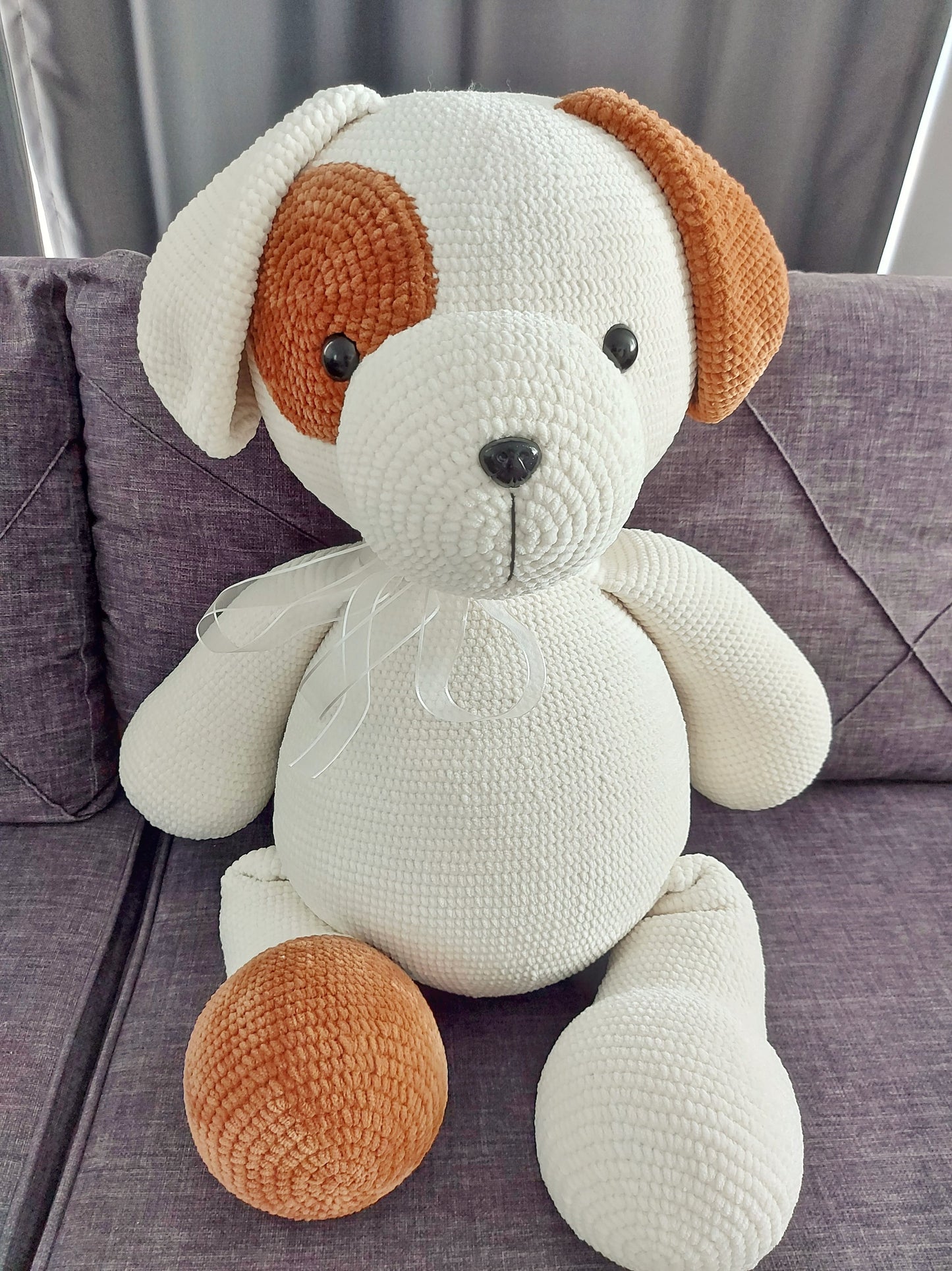 PDF plush big dog Crochet Pattern, big puppy Crochet Pattern, big puppy Amigurumi Pattern (English)