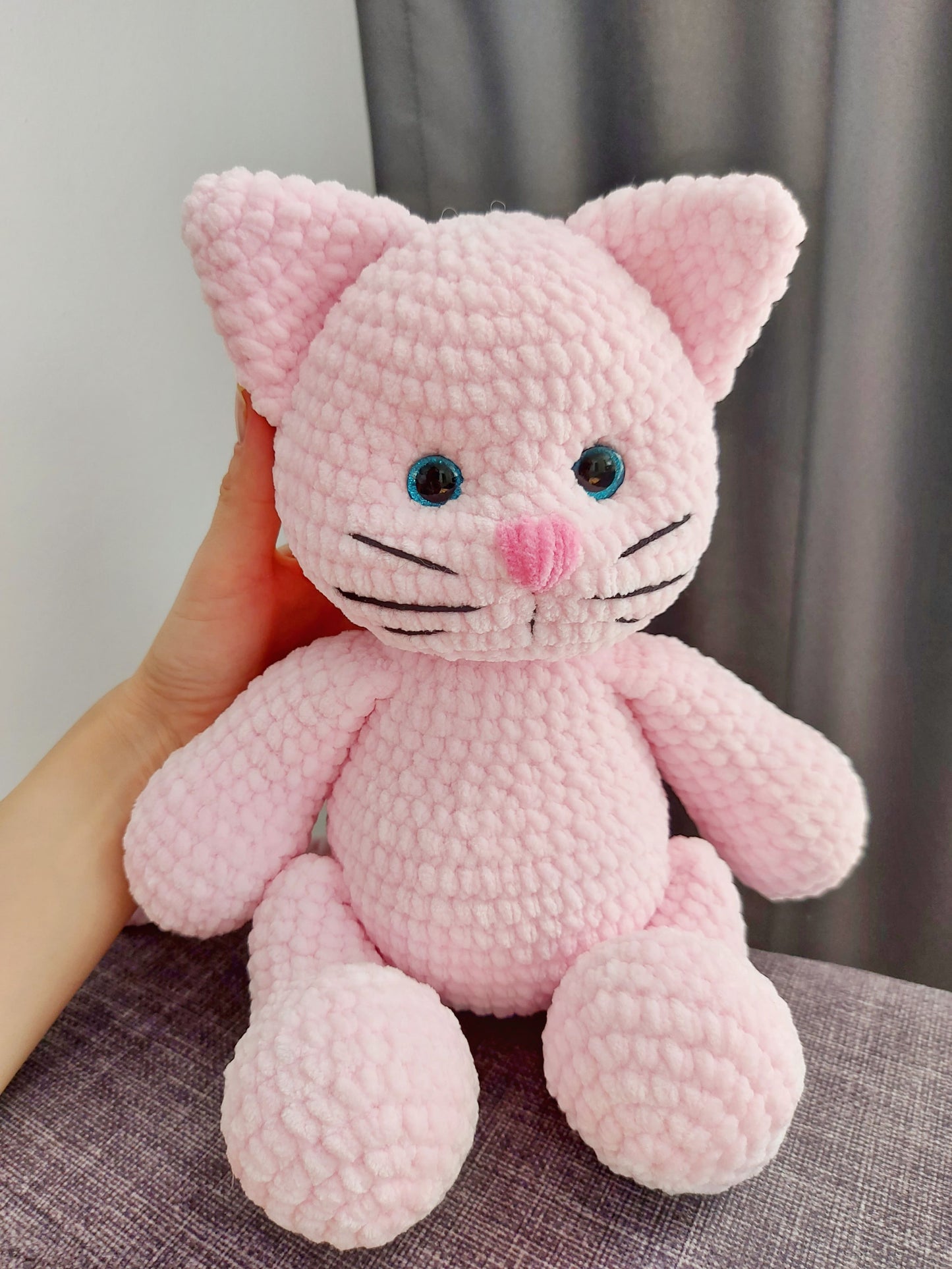 Crochet cat doll patern, Cat Amigurumi Pattern, seamless crocheted kitten instructions, baby shower, birthday gift, diy present, home decor