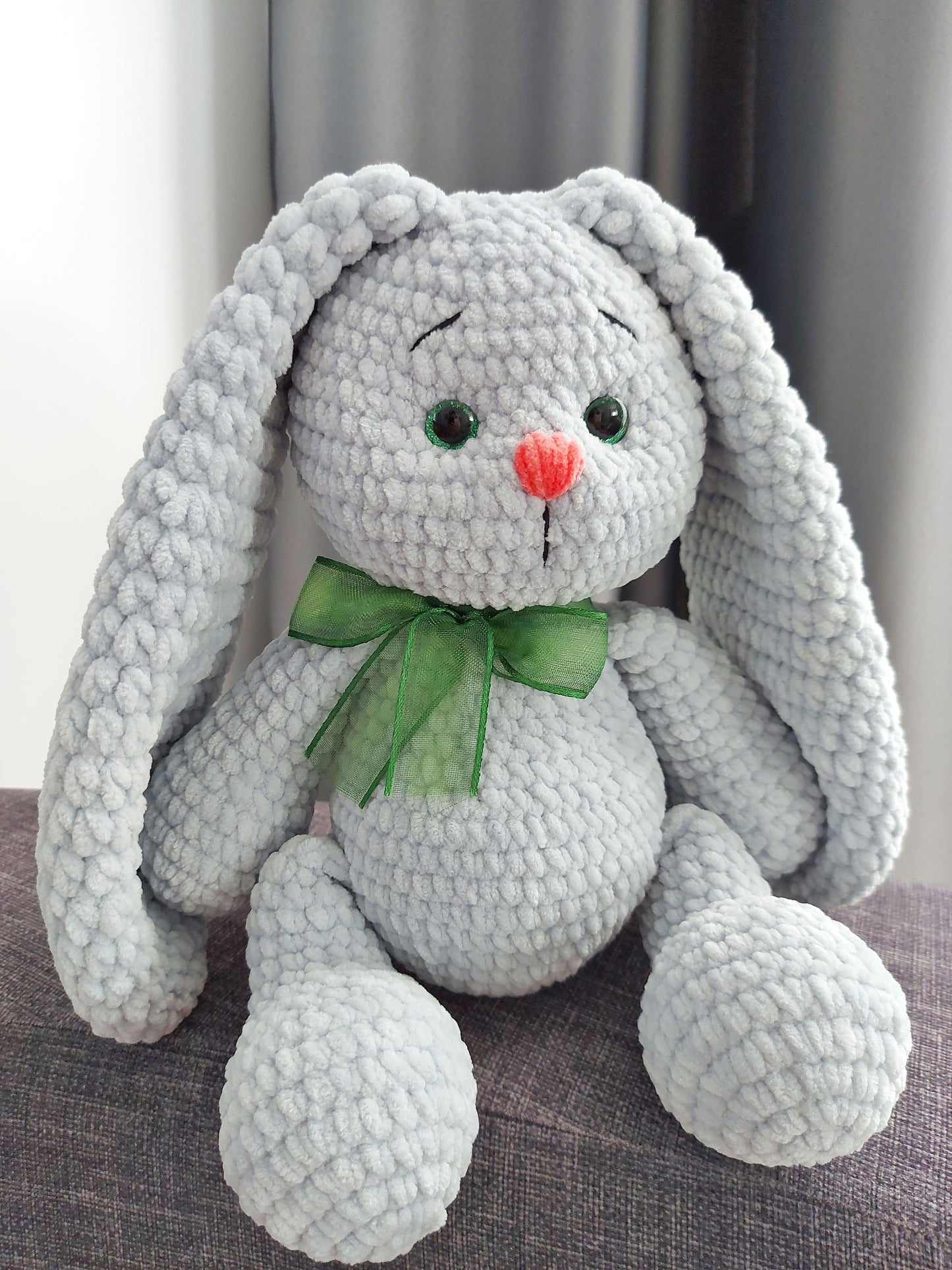 crochet plushie white bunny toy pattern, Crochet rabbit amigurumi pattern, Crochet animals, CROCHET PDF PATTERN (English)