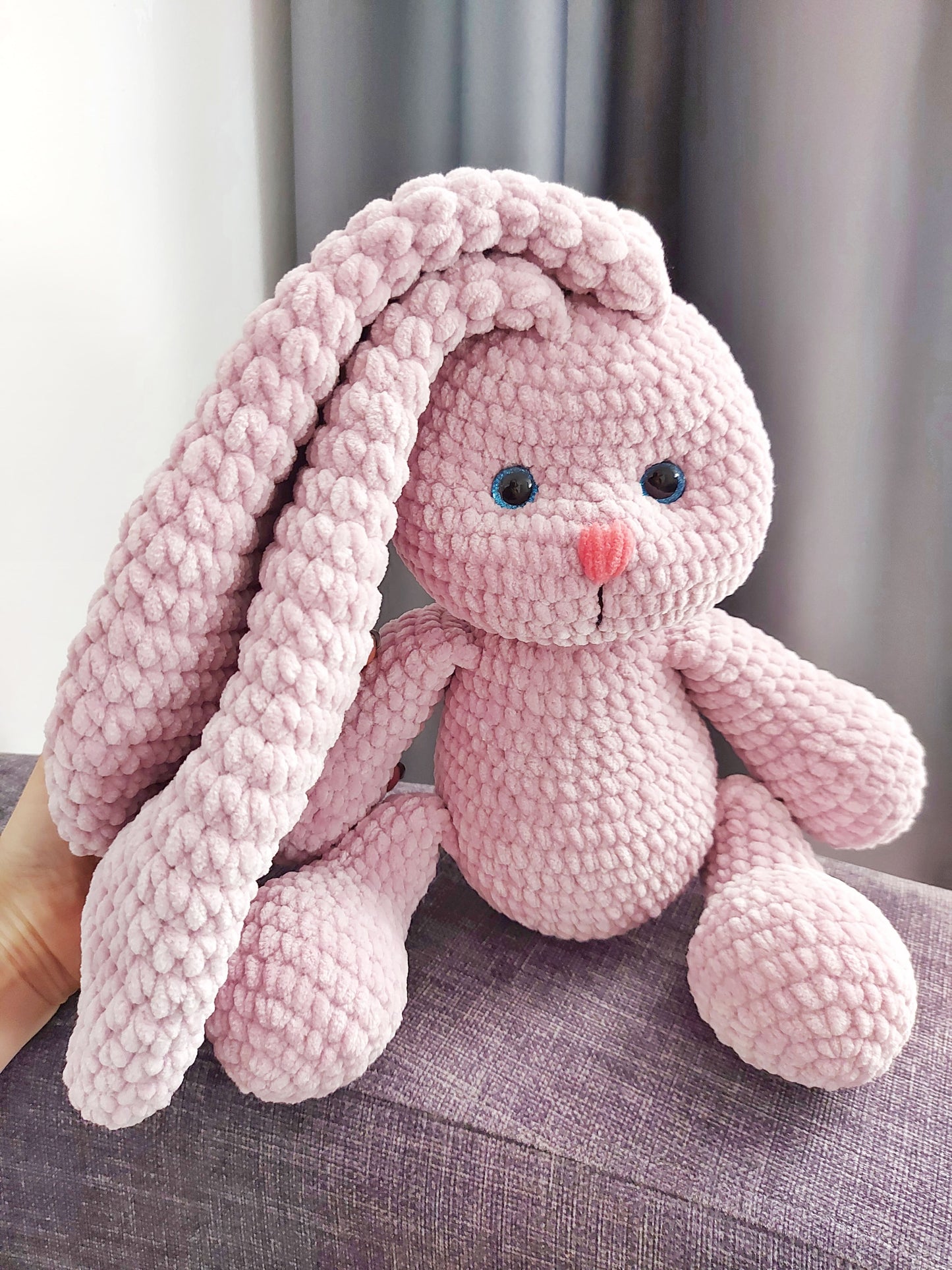 crochet plushie white bunny toy pattern, Crochet rabbit amigurumi pattern, Crochet animals, CROCHET PDF PATTERN (English)