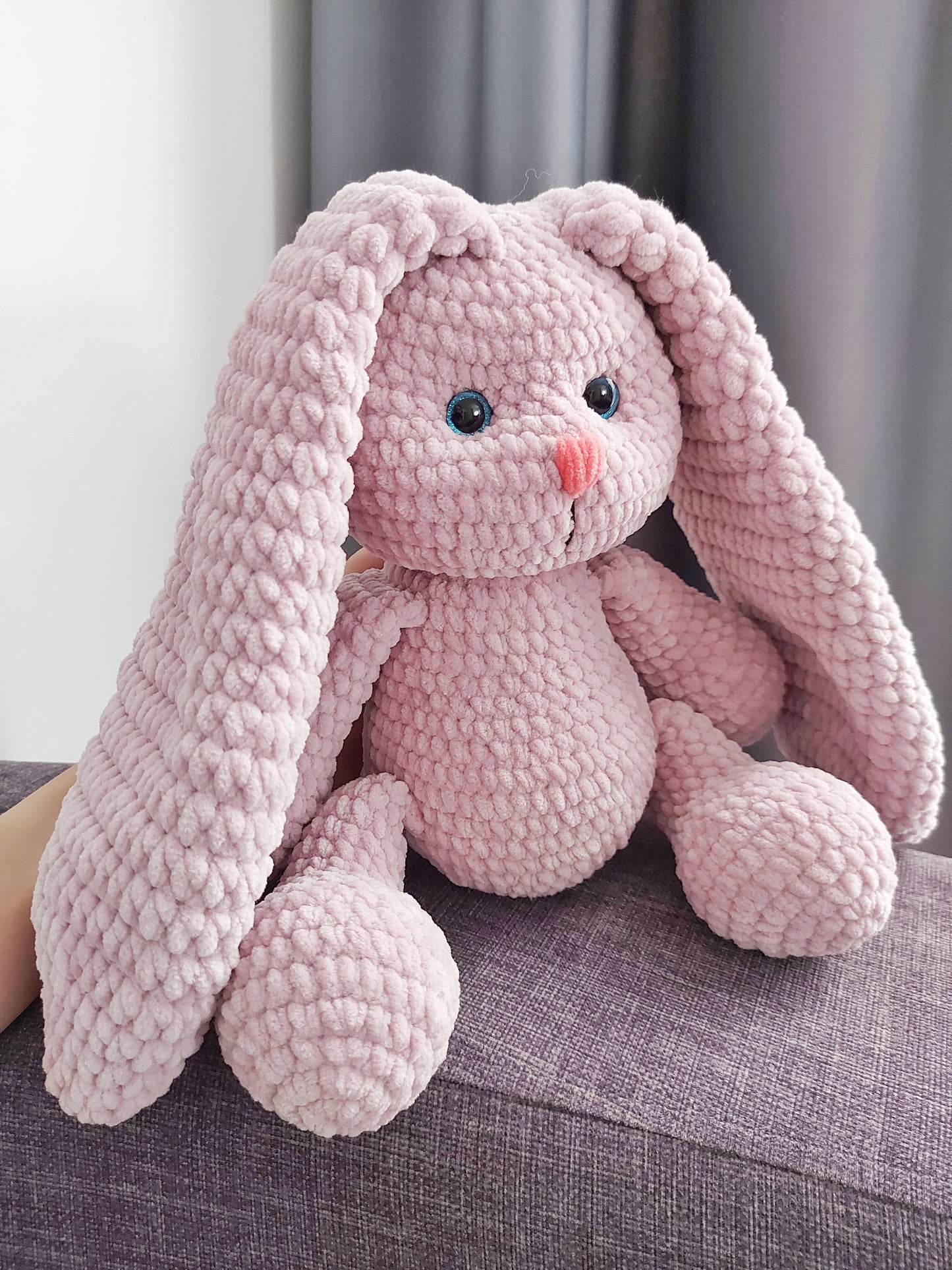 crochet plushie white bunny toy pattern, Crochet rabbit amigurumi pattern, Crochet animals, CROCHET PDF PATTERN (English)