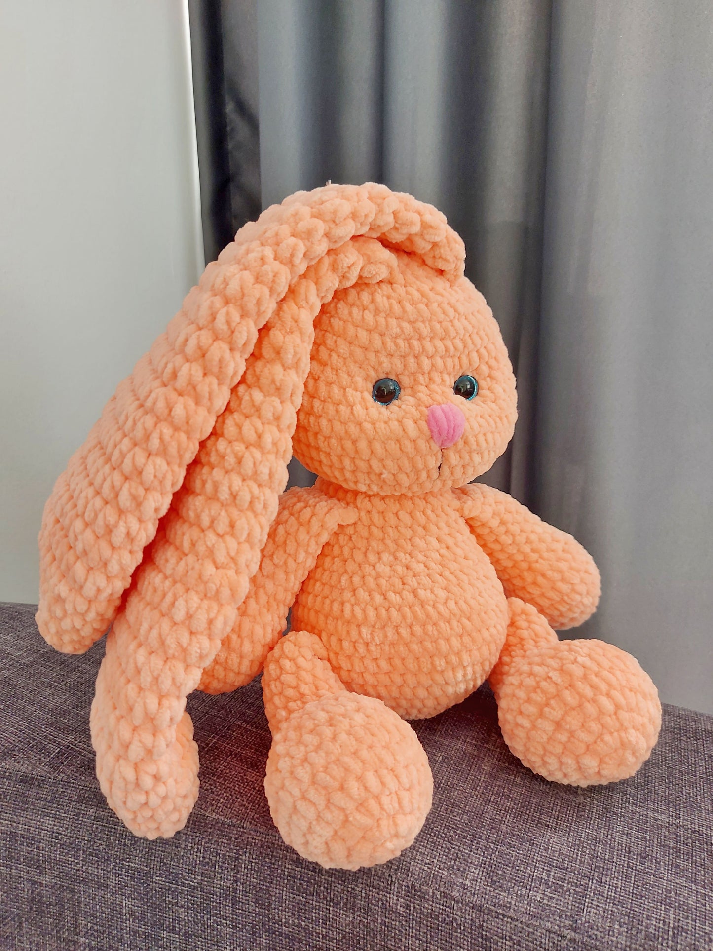 crochet plushie white bunny toy pattern, Crochet rabbit amigurumi pattern, Crochet animals, CROCHET PDF PATTERN (English)