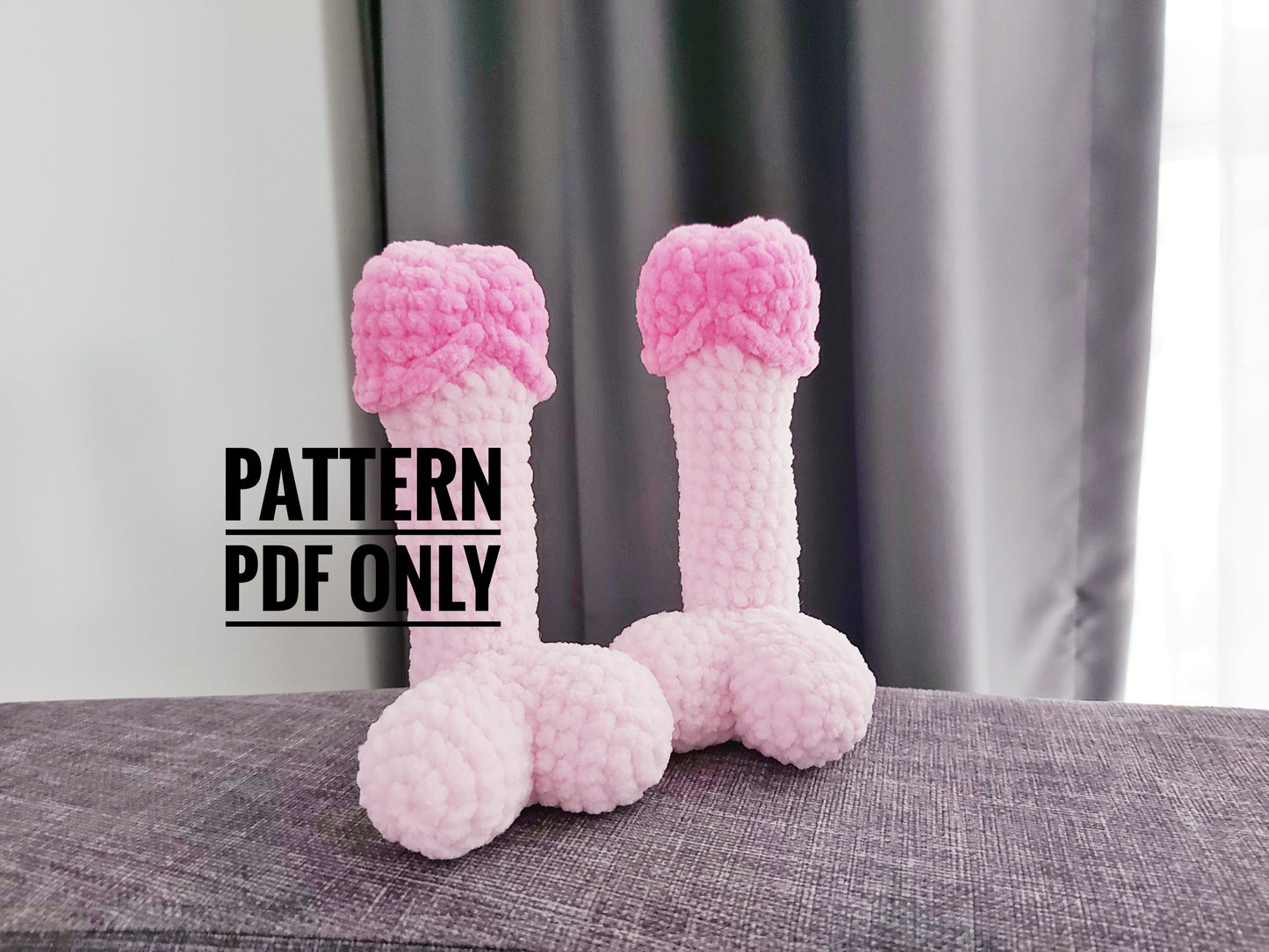Crochet plushie penis pattern, crochet penis pattern, Amigurumi pattern pdf, penis Pdf photo tutorial, Funny mature gift for her