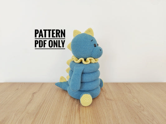 Stacking dinosaur crochet pattern, montessori dinosaur toy pattern, Crochet toys pattern, Jungle Zoo