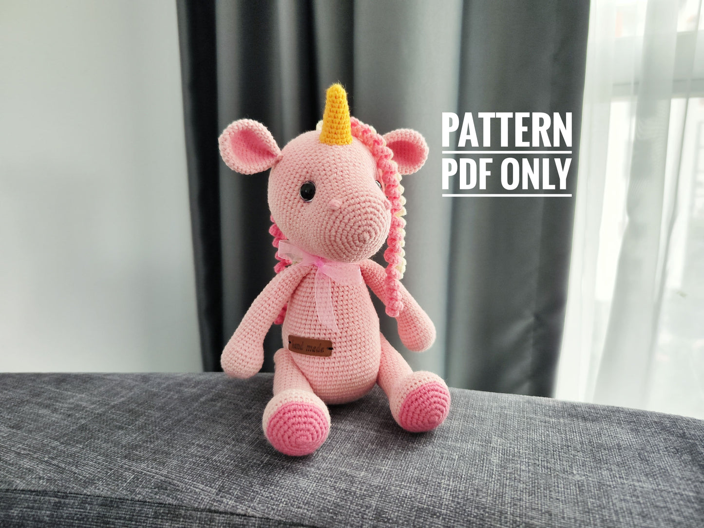 Delilah the Unicorn crochet pattern English, crochet toys pattern, amigurumi unicorn